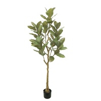 Plante artificielle réaliste en caoutchouc de 170 cm de haut, Ficus Elastica, ornement d'intérieur pour la maison et le bureau