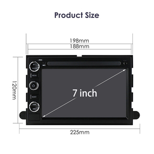 Henmall 7 "lecteur DVD de voiture Android pour Ford <span class=keywords><strong>F500</strong></span> Focus Fusion Expedition F150 F250 Escape Edge Mustang Explorer lecteur DVD - Product Image 2
