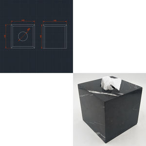 โลโก้ที่กำหนดเองสีดำหินอ่อนหินธรรมชาติซิการ์ที่เขี่ยบุหรี่ - Product Image 6