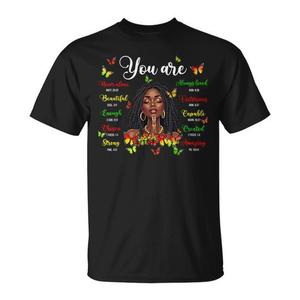 T-shirt chrétien avec verset biblique « Black History Loc'd Afro Girl You Are» - Product Image 1