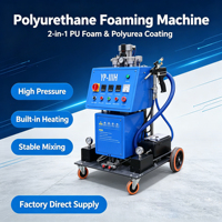 Machine à mousse polyuréthane bi-composant polyol isocyanate pour isolation de toitures et murs, pulvérisateur de mousse PU à cellules ouvertes et fermées