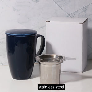 Taza de Té de Cerámica con Infusor y Tapa, Fabricada por el Fabricante Original (OEM), con Filtro de Acero Inoxidable - Product Image 6