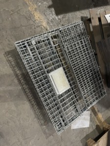 Heavy-Duty dây kim loại bền Lưới lưu trữ hàng hóa container hàn thép lỗ vuông Stackable kho hậu cần màn hình - Product Image 5