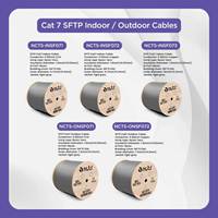 Câble Internet intérieur haute vitesse NCTS Cat7 SFTP en cuivre 4 paires CCA avec gaine en feuille de PVC 500 MHz CE RoHS FCC Exportateur personnalisé