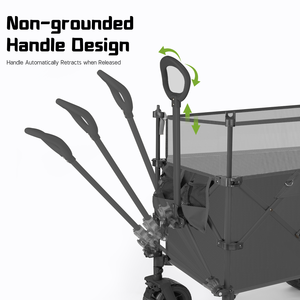 <span class=keywords><strong>Chariot</strong></span> <span class=keywords><strong>de</strong></span> <span class=keywords><strong>plage</strong></span> <span class=keywords><strong>pliable</strong></span> électrique avec roues gonflables, <span class=keywords><strong>chariot</strong></span> <span class=keywords><strong>de</strong></span> courses personnalisable OEM, quatre roues en acier au carbone noir 83x50x83cm - Product Image 3