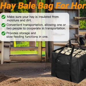 Bolsa de heno portátil plegable de seis patas, bolsa de almacenamiento de alimento para caballos de tela Oxford para alimentación de ganado - Product Image 3