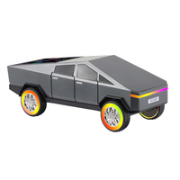 WS-580L 15W Enceinte portable Bluetooth de bureau sans fil au design Tesla Cyberpickup, mini karaoké pour voiture MS-538 avec éclairage disco RGB