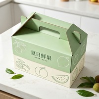 Boîte d'emballage pour fruits écologique personnalisée, boîte cadeau en papier pliable portable pour avocat, citron, orange, vente en gros OEM