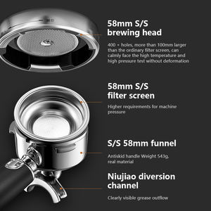 220V 2,7l <span class=keywords><strong>haut</strong></span> <span class=keywords><strong>de</strong></span> <span class=keywords><strong>gamme</strong></span> 58mm <span class=keywords><strong>filtre</strong></span> en acier inoxydable 20bar ULKA pompe haricot à tasse <span class=keywords><strong>cafetière</strong></span> avec broyeur - Product Image 4