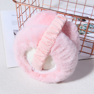 जेक्सवाचर थोक कस्टम नरम ईयरफलैप कवर प्लग नकली खरगोश सर्दियों गर्म महिलाओं को फोक्स फर कान मफ - Product Image 2