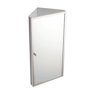 8V in acciaio inox triangolo bagno <span class=keywords><strong>specchio</strong></span> armadio Hole-Free appesa a parete per piccolo appartamento angolo deposito wc - Product Image 1