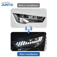 Phares LED Junyo pour Audi A7 2011-2018, modification des nouveaux feux de jour à LED matriciels RS7, lentille laser, lampe Plug and Play