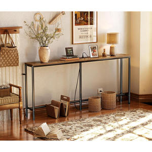 <strong>Console</strong> <strong>Table</strong> with Outlet and Charging Station for Entryway Narrow Sofa Couch <strong>Table</strong> <strong>Skinny</strong> Hallway <strong>Table</strong> - Product Image 3