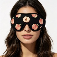 Masker Mata 3D Print Kontur, Spons Lembut, Penutup Mata untuk Tidur, Nyaman untuk Pria dan Wanita