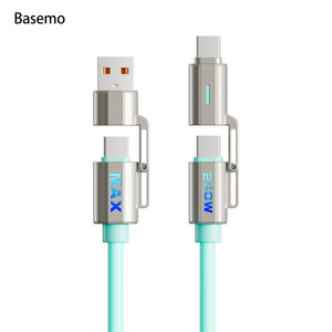 Hộp Basemo 240W 4-Trong-1 Max Rực Rỡ Hơi Thở Ánh Sáng Siêu Nhanh Sạc Bất Lỏng Silicone Cáp Dữ Liệu Cho Apple 8-16 - Product Image 4