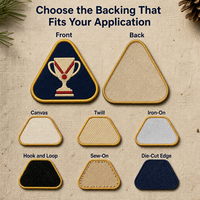 Écussons légers brodés avec logo personnalisé, motif Montagne Forêt Soleil, bordure surélevée haute densité, badge thermocollant pour chapeau de montagne