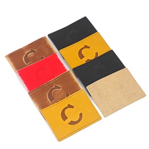 Custom Leather <b>Labels</b> Embossed Circular Logo Rectangle Shape For Garment Use Eco-Friendly Heat Cut Edge - Product Image 6