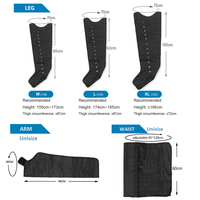 Appareil de massage professionnel de pressothérapie électrique pour drainage lymphatique, machine de massage corporel à compression d'air à 12 chambres pour bras, taille et jambes