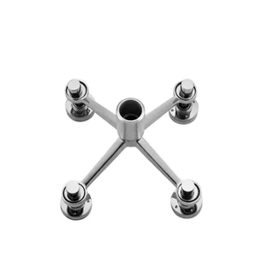 Hoàn thành 2 cánh tay lan can kính hàng rào thép không gỉ phần cứng Spider kẹp phụ kiện miếng đệm sàn lan can - Product Image 2