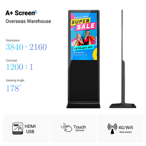 HDZX 43 55 Inch Indoor <strong>Android</strong> Floor Stand Touch <strong>Screen</strong> Display <strong>Advertising</strong> Totem <strong>Lcd</strong> Digital Signage And Displays For Indoor - Product Image 6