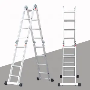 High Quality Alu Folding Multipurpose With Small Hinge Foldable Aluminum Stair Ladder