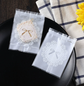 <b>Plastic</b> <b>Packaging</b> Bags White Bow-shaped Mooncake <b>Packaging</b> Bags, Semi-transparent Frosted Baking Bags in Stocks - Product Image 1