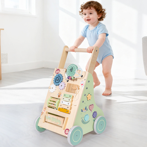 Andador de Madera Multifuncional para Bebés, Juguete de Empuje y Arrastre para el Desarrollo de Habilidades Motoras, Educación Temprana, para Niños y Niñas, Venta al Por Mayor OEM/ODM - Product Image 2