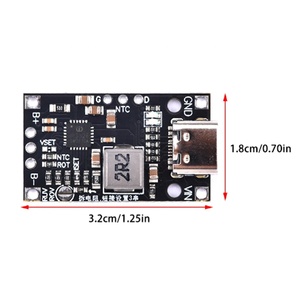 Modulo Boost di ricarica batteria al litio USB di tipo C 2/3S BMS 15W 8.4V 12.6V 1.5A supporto scheda di ricarica rapida ESHINEDE - Product Image 4