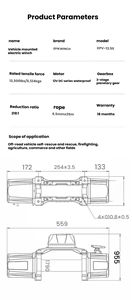 Cabrestante Eléctrico QSF de 13500 lb y 12 V para Vehículos, Cabrestante de Tracción Multiusos con Batería para Rescate de Vehículos, Camiones y Todoterrenos - Product Image 6