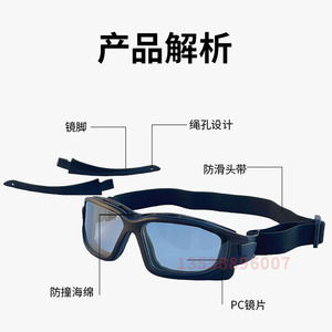 Gafas Tácticas con Montura Completa, Lentes de Policarbonato Antivaho, Reemplazables, Protección Ocular para Deportes al Aire Libre para Hombre - Product Image 4