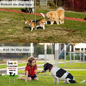 Panneau de signalisation pour ramassage des excréments de chien 12x18 en PP avec service de découpe pour jardin - Soyez un bon voisin - Product Image 5