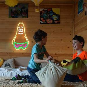 Anime Sponge <span class=keywords><strong>Bob</strong></span> Patrick Star insegna al neon per la decorazione della parete, simpatici personaggi dei cartoni animati luce notturna a Led per la stanza dei bambini, Neon luminoso <span class=keywords><strong>L</strong></span> - Product Image 5
