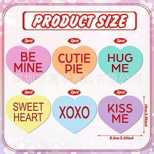 Aimant de porte de garage en forme de cœur populaire pour la Saint-Valentin, décoration, aimant de réfrigérateur coloré, aimant promotionnel - Product Image 1