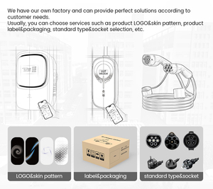 Uso domestico portatile solare EVSE tipo 2 caricabatteria Mobile EV con <span class=keywords><strong>batteria</strong></span> regolabile corrente nuova condizione - Product Image 4