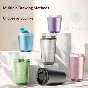 Mug de voyage élégant en titane pur, isolé sous vide, avec couvercle anti-fuite sécurisé, tasse à eau portable, design moderne et épuré pour le bureau au quotidien - Product Image 2