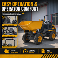 Mini-dumper articulé tout-terrain chinois 4x4 pour le transport, à vendre