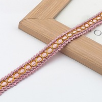 Bordures en dentelle brodée de fil doré coloré de 1,8 cm, pour rideaux, canapés, coussins, chaussures, chapeaux, décoratives, 11,5 mètres