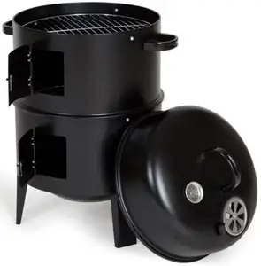Hot Product 3 In 1 Tower 3 Layers Cylinder Barbecue Smoker Bbq Charcoal Steam Outdoor Bbq Grills For Garden