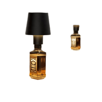 Portable LED bouteille de vin Table lumière 3 couleurs gradation Design moderne pour chambre Bar Restaurant maison fer rotin à piles
