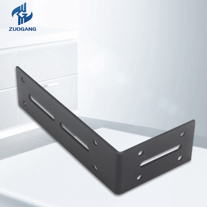 Braket sudut logam L, braket 90 derajat pekerjaan berat sudut lebar kayu hitam - Product Image 3