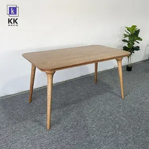 Hot sale dining room furniture un assemble ash wood hotel coffee shop wooden dining table