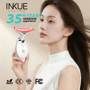 เครื่องนวดหน้าแบบ5 in 1ลูกกลิ้งทำน้ำแข็งอุปกรณ์ยกคอร้อนและเย็น - Product Image 1