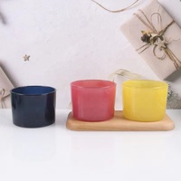 Offre Spéciale bocaux et boîtes à bougies ronds de 17oz à large bouche à 3 mèches uniques avec marque privée pour bougies parfumées décoration de la maison