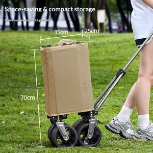 Navyice Rear Opening <b>Camping</b> Wagon 650L Capacity Pro Dual Push Pull Handle Q195 Steel Frame 40HQ FCL Bulk Wholesale - Product Image 5