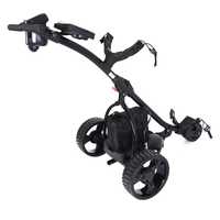 Chariot de golf électrique tout-terrain à 3 roues, double moteur, 8 km/h, pliable facilement, cadre en acier robuste, télécommande, capacité 80 kg