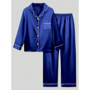 Conjunto de Pijamas Ecológicos para Mujer, Ropa de Dormir Transpirable de Algodón y Seda, Manga Larga, Logotipo Personalizado, Producción OEM ODM en Fábrica de Vietnam - Product Image 4