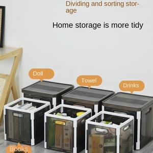 Portable PP <strong>Folding</strong> Toy Sundries Storage <strong>Box</strong> Transparent Household Snack Organizer Cross-Border Household <strong>Tool</strong> Snack Storage - Product Image 2