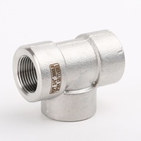 Té égal en acier inoxydable 304L 3 voies 1-1/2 "raccord de tuyau en T épaissi à haute pression de diamètre égal