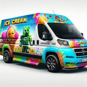 Vinilo autoadhesivo de PVC de diseño personalizado, gráficos de negocios, furgoneta, camión de comida, envoltura de vehículo, carrocería de coche, películas publicitarias para coche - Product Image 5