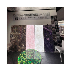 Panel de pared de <span class=keywords><strong>piedra</strong></span> semipreciosa iluminada natural, losas de <span class=keywords><strong>piedra</strong></span> de ágata translúcida retroiluminada - Product Image 5